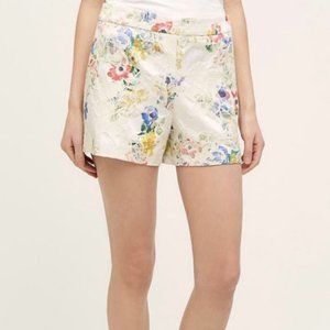 Anthropologie Elevenses Floral Lace Shorts